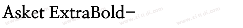 Asket ExtraBold字体转换